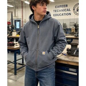 Carhartt Full Zip Hoodies Jacket, Blue/Gray